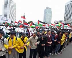 Mahasiswa Sejabodetabek aksi mendukung Palestina