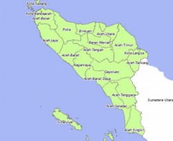 Ilustrasi - Peta Provinsi Aceh (inet)