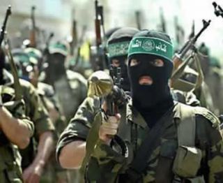 Ilustrasi - Pasukan brigade Izzudin Al-Qassam. (inet)