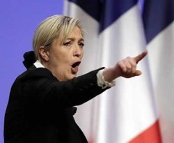 Politisi perempuan sekaligus pengacara dan anggota parlemen Eropa Marine Le Pen. (inet)