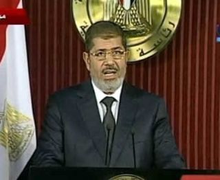 Presiden Mesir Muhammad Mursi. (REUTERS/Nile TV via Reuters TV)