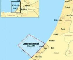 Peta blokade terhadap wilayah Gaza. (wikipedia)