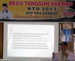 DPD PKS Kampar Bentuk Regu Tangguh Dakwah, Ahad (13/1) di Bangkinang. (Dok. DPD PKS Kampar)
