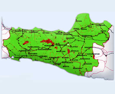 Ilustrasi - Peta Provinsi Jawa Tengah. (inet)