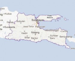 Ilustrasi - Peta Jawa Timur (Jatim). (Google.com)