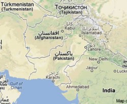 Ilustrasi - Peta Pakistan. (Google)