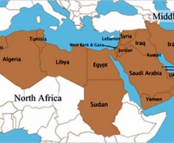 Ilustrasi - Peta kawasan Timur Tengah. (inet)