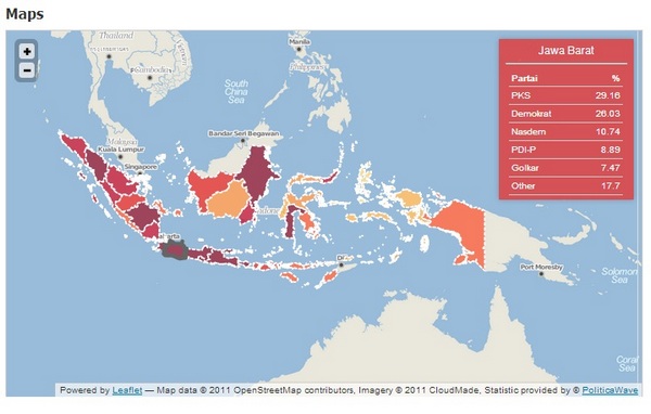 Political Map di Indonesia via policawave.com (7/2/2013)