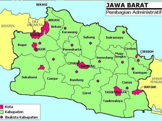 Peta Jawa Barat. (inet)