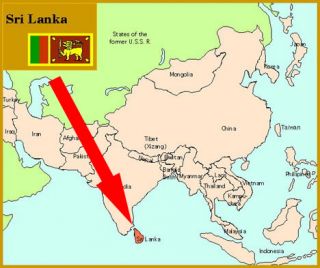 Ilustrasi - Peta lokasi Sri Lanka. (inet)