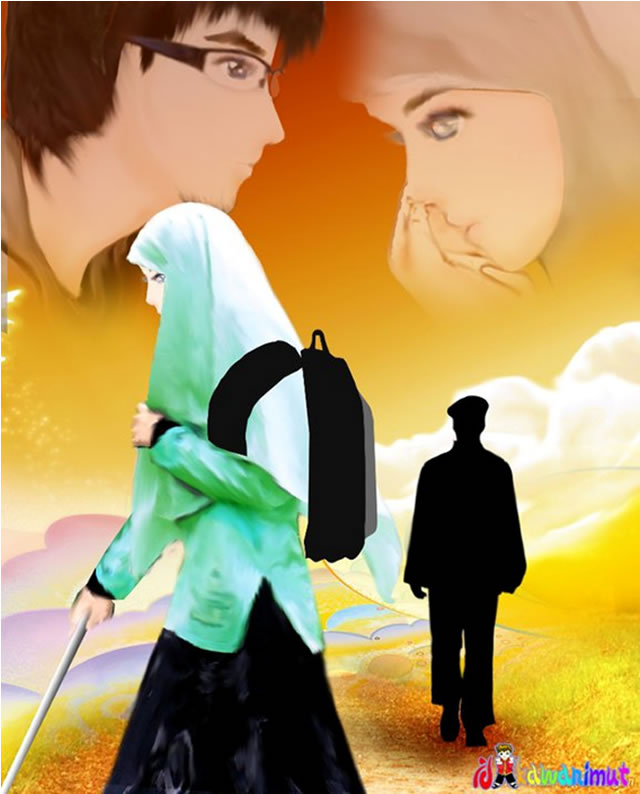 840 Gambar Kartun Muslimah Cinta Segitiga HD