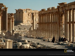 Salah satu sudut kota Palmyra sebelum konflik pecah