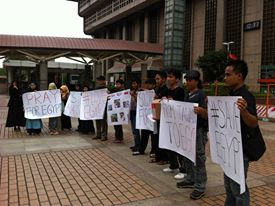 Aksi Solidaritas Masyarakat Infonesia di Taiwan (18/8/13) (foto: Nila-FORMMIT)