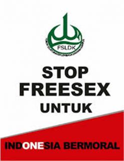 Stop freesex untuk Indonesia bermoral. (Qonita Rizqi Darmawana)