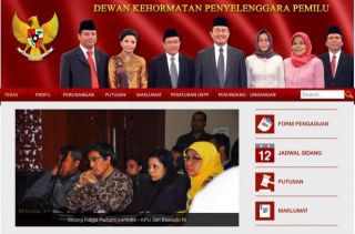 Situs Dewan Kehormatan Penyelenggara Pemilu (Foto: Kompas)