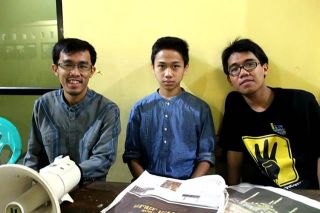 Irhamni, Hazim Anis Matta dan Alfath di Darul Quran Mulia Bogor. (Foto: Irhamni Rofiun)