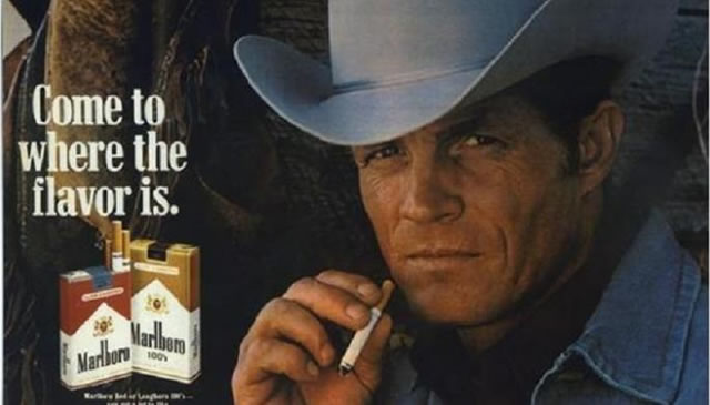 Foto Eric Lawson dalam iklan rokok Marlboro di akhir tahun 1970-an. (AP/KCM)