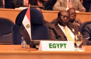 Kursi Mesir terlihat kosong dalam KTT Uni Afrika Rabu (29/1/2014) kemarin (rassd)