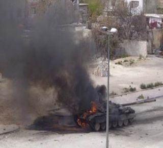 Di antara tank militer Basyar Asad yang dihancurkan pasukan revolusi (islammemo)