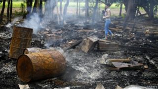 Sisa-sisa kekerasan terhadap Muslim Rohingya - Foto: BBC/Reuters