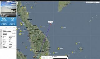 Lokasi kontak terakhir pesawat MH370 Malaysia Air - Foto: AP/Flightradar24.com
