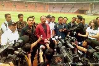 Sekretaris Jenderal (Sekjend) PKS, Taufik Ridho saat menggelar konferensi pers di Gelora Bung Karno, Kamis (13/3) - Foto: humas PKS
