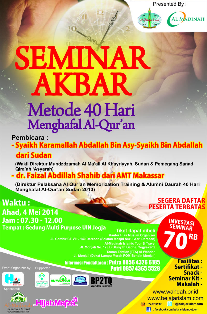 Seminar Akbar Metode 40 Hari Menghafal Al-Quran
