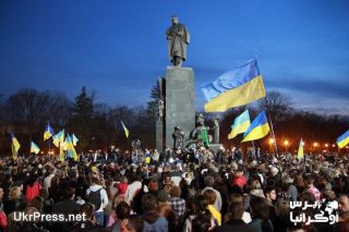 Demonstrasi di wilayah timur Ukraina (ukrpress.net)