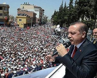 Erdogan saat berkampanye (alaan.cc)