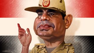 Karikatur tokoh kudeta militer di Mesir, Abdul Fatah Al-Sisi (arsip ft)