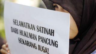 Aksi unjuk rasa menuntut pembebasan Satinah dari hukum Qishash - Foto: pekanbaru.co