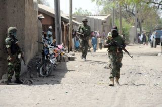 Foto arsip militer Nigeria di kota Gamboru Ngala (informationng.com)