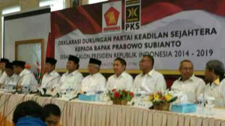 Deklarasi dukungan PKS kepada Capres Gerindra Prabowo Subiyanto, Sabtu (17/5) - Foto: dakwatuna.com