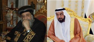 Pendukung kudeta, Paus Tawadrus II dan Syaikh Khalifah bin Zaid Al-Nahyan (islammemo)