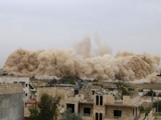 Peledakan markas militer di Idlib (Al-Arabia)