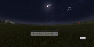Simulasi Kenampakan Saturnus pada Rabu (14/5/2014) malam dari Jakarta - Foto: kompas.com