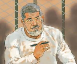 Lukisan Presiden Mursi di penjara (islammemo.cc)