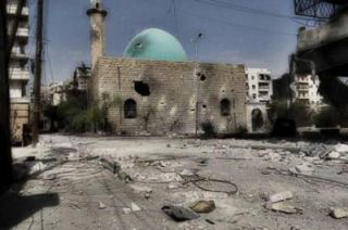 Salah satu masjid yang dihancurkan (Today's Opinion)