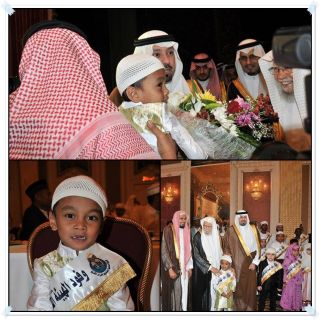 Penampilan Musa diantara peserta dan Juri Lomba Tahfizh Internasional di Jedah, Arab Saudi.  (Irhamni Rofiun)