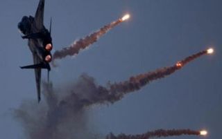 Pesawat tempur Israel yang ditembak dengan roket pejuang Palestina (paltimes.net)