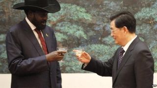 Presiden Cina (Xi Jinping) dan presiden Sudan Selatan (Salva Kiir Mayardit) (Noon Post)