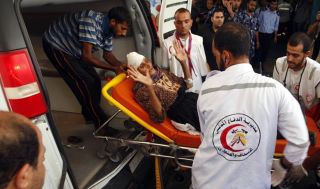 Warga sipil Palestina korban serangan agresi militer Israel. (Reuters)