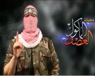 Jubir Al-Qassam memberikan keterangan pers (islammemo.cc)