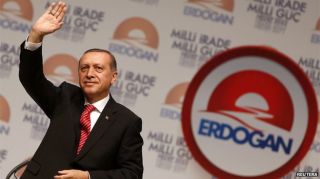 Erdogan saat berkampanye (BBC)
