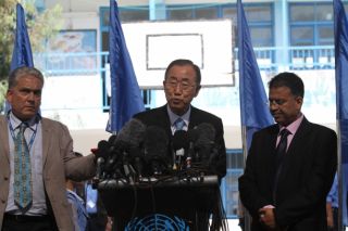 Sekjend PBB, Ban Ki Mon kunjungi Jalur Gaza (safa.ps)
