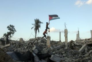 Akibat agresi militer Israel, bangunan di Gaza kini porakporanda (safa.ps)
