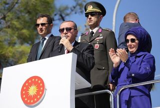 Erdogan berpidato di depan pengungsi Suriah di Gaziantep (anadolu)