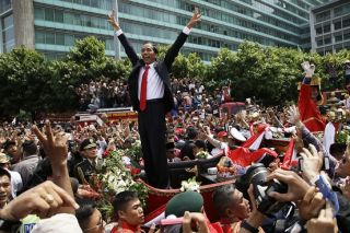 Kemeriahan Pesta Rakyat sambut presiden terpilih Joko Widodo. (indo.wsj.com)
