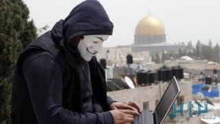 Anggota Anonymous kenakan topeng Guy Fawkes atau yang biasa dikenal V for Vendetta. (islammemo.cc)