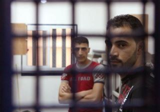 Tawanan Palestina di balik jeruji penjara Israel. (Islammemo.cc)